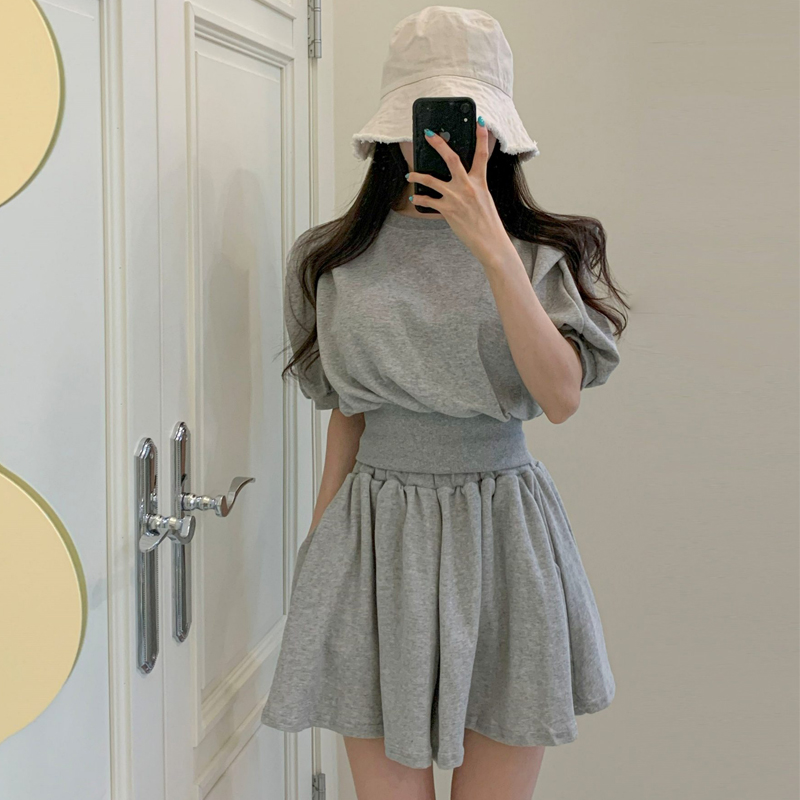 LN23180# 韩国chic小众减龄卫衣套装 服裝批發女裝批發服飾貨源