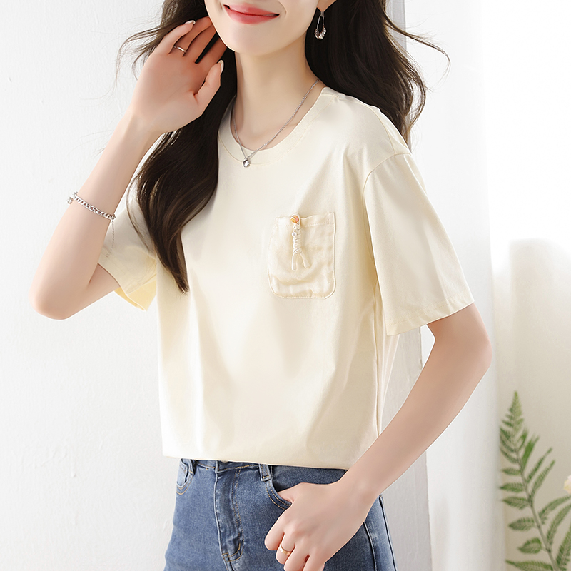 LN25989# 新中式t恤女夏季新款中国风上衣短袖 服裝批發女裝批發服飾貨源
