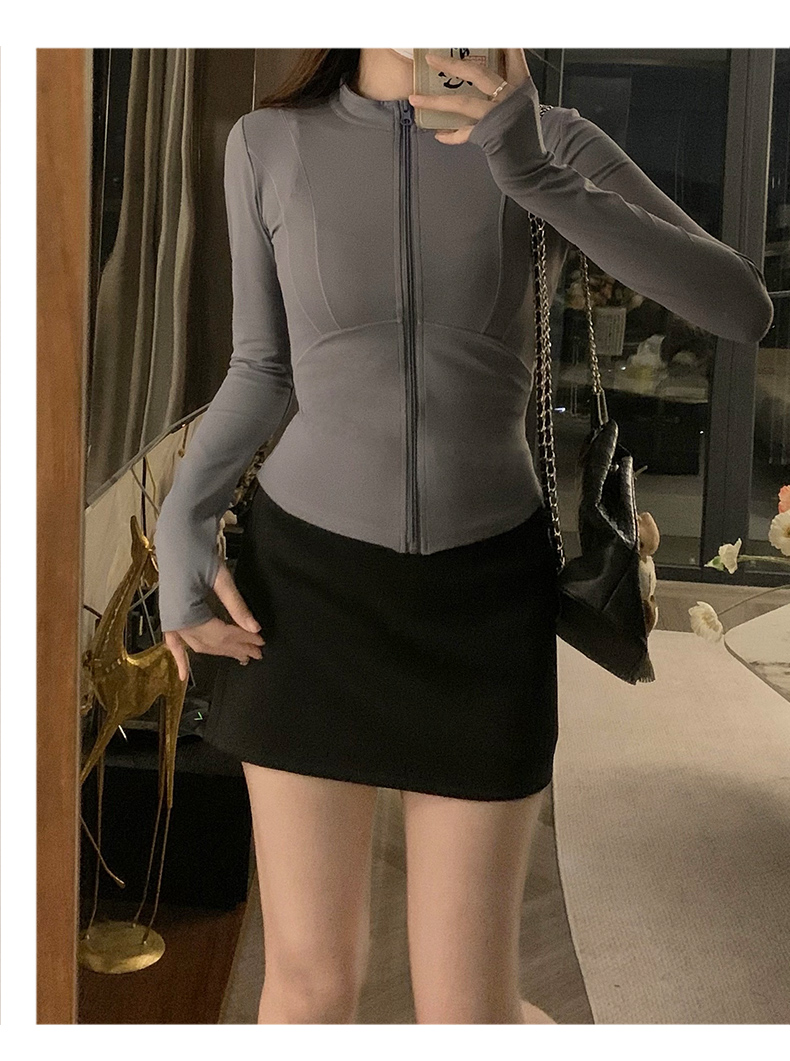 Νέο μπουφάν γιόγκα για γυναίκες το 2024, καλοκαιρινά αθλητικά ρούχα για τρέξιμο και ποδηλασία, μακρυμάνικο τοπ γυμναστικής, αντηλιακά ρούχα_voghion.com