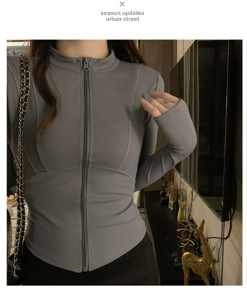 Νέο μπουφάν γιόγκα για γυναίκες το 2024, καλοκαιρινά αθλητικά ρούχα για τρέξιμο και ποδηλασία, μακρυμάνικο τοπ γυμναστικής, αντηλιακά ρούχα_voghion.com