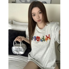 批发实拍实价  新款彩色字母涂鸦<b class='q'>印花</b>设计韩系宽松甜美风T恤上衣女夏
