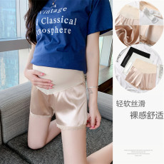 批发孕妇仿真丝安全短裤夏季薄款冰丝三分保险裤大码高腰防走光打底裤