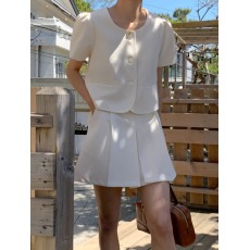 批发尺寸已更新 韩国chic 夏季小众简约小香风套装