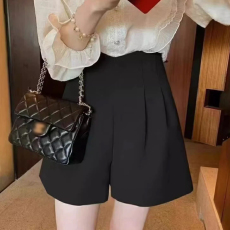 批发西<b class='q'>装</b>短裤女夏季2026新款小个子休闲宽松显瘦薄款高腰a字阔腿裤子