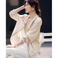 批发水墨晕染遮阳防晒外套女春夏新品休闲简约时尚百搭连帽<b class='q'>空调</b><b class='q'>衫</b>