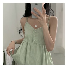 批发韩国chic纯欲新款纯棉小<b class='q'>吊带</b>背心女减龄纯色百搭少女上衣