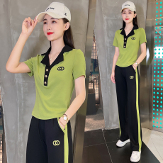 批发官图时尚翻领短袖运动服<b class='q'>套装</b>女2026夏新款洋气减龄时髦<b class='q'>职业</b>两件套