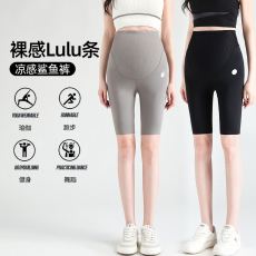 批发实拍孕妇<b class='q'>打底裤</b>夏季薄款五分短裤瑜伽裤鲨鱼裤子孕妇装夏装