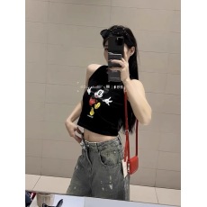 批发東ROOM夏季新款韩版修身显瘦圆领<b class='q'>米奇</b>图案无袖背心<b class='q'>T</b><b class='q'>恤</b>上衣女潮款