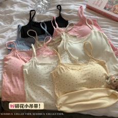 批发实拍实价 夏季新款蕾丝碎花性感吊带背心打底衫内搭无袖上衣外穿