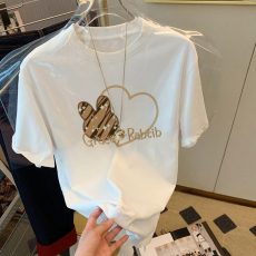批发100%纯棉原版外贸夏装慵懒宽松字母卡通印花短袖<b class='q'>T</b><b class='q'>恤</b>韩系<b class='q'>原宿</b><b class='q'>上衣</b>