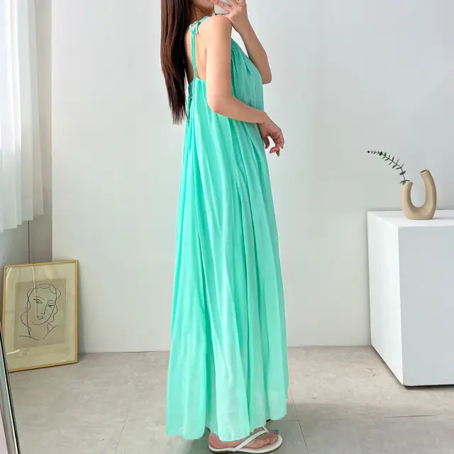 여성용 노스리브 슬리브리스 루즈 원피스 상세 이미지 19