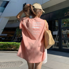 批发100%纯棉原版外贸夏装慵懒宽松字母卡通印花短袖<b class='q'>T</b><b class='q'>恤</b>韩系<b class='q'>原宿</b><b class='q'>上衣</b>