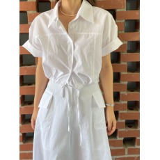 批发2024春<b class='q'>夏</b>新品韩国chic个性两件套短款衬衫上衣+半身长裙