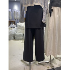 批发十三行韩系小众设计感休闲裤高腰<b class='q'>西装</b>裤裙屁帘直筒长裤