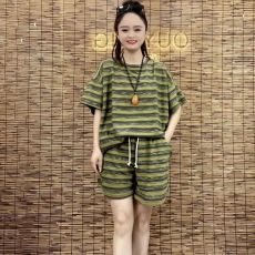 批发270#200斤休闲套装女2026夏季<b class='q'>新款</b>宽松大码遮肉时尚短裤两件套