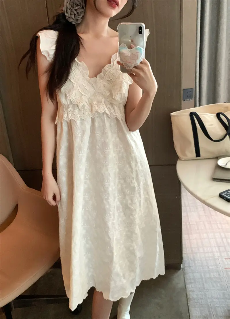 복고 스타일 V라인 브라 패드 탑 배기 홈웨어 상세 이미지 12