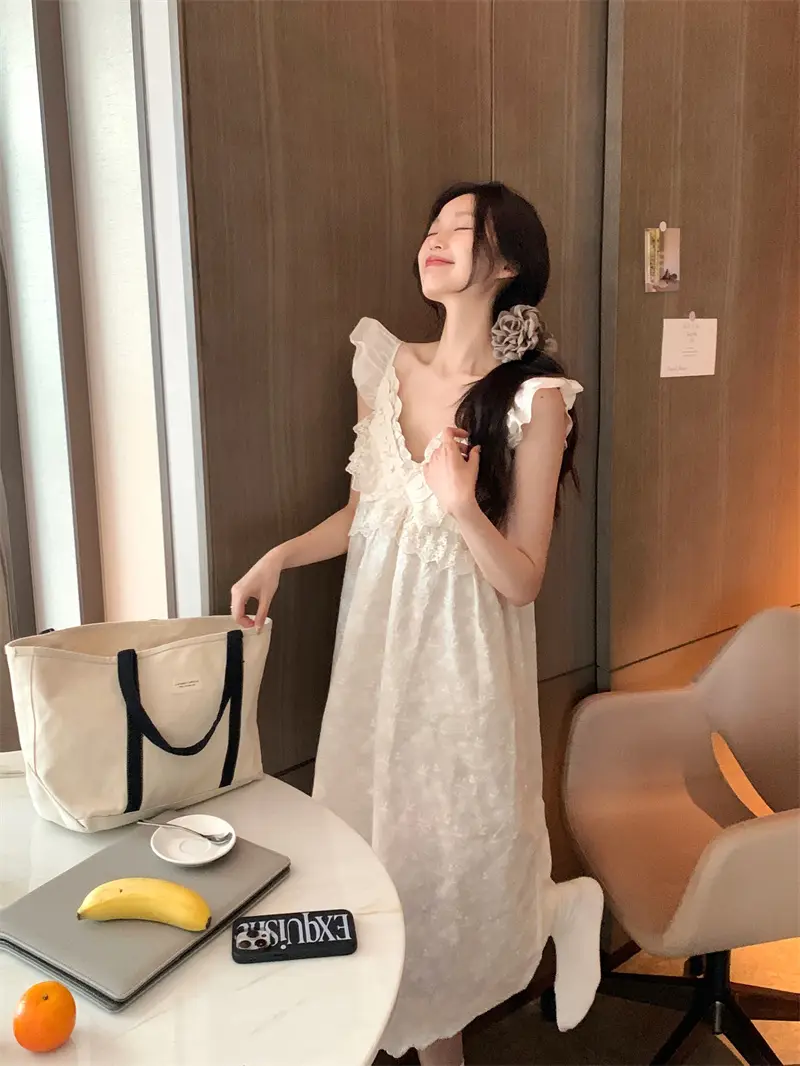 복고 스타일 V라인 브라 패드 탑 배기 홈웨어 상세 이미지 13