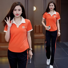 批发官图  休闲运动服套装女士2026夏季新款洋气小个子短袖长裤两件套