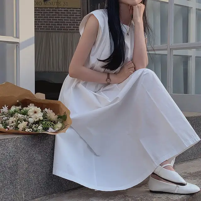 시원한 스타일의 무소매 원피스 상세 이미지 17