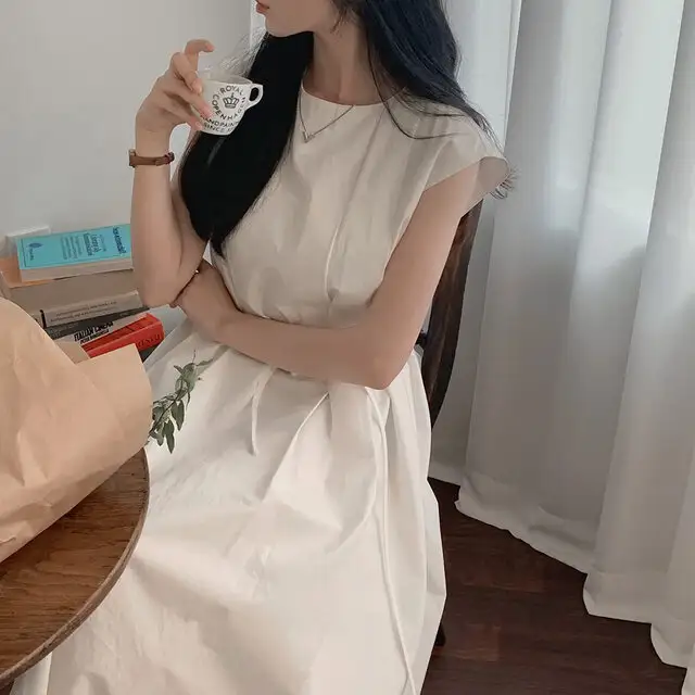 시원한 스타일의 무소매 원피스 상세 이미지 25