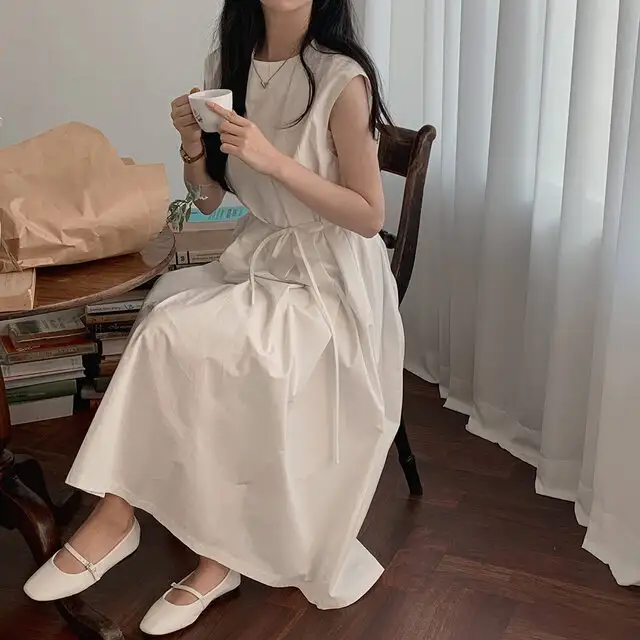 시원한 스타일의 무소매 원피스 상세 이미지 26