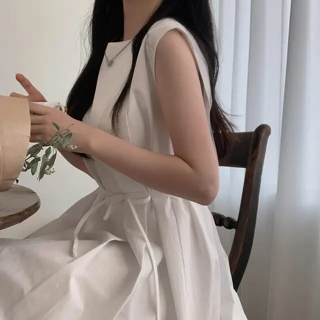 시원한 스타일의 무소매 원피스 상세 이미지 29