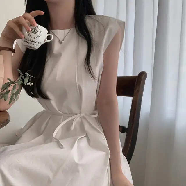 시원한 스타일의 무소매 원피스 상세 이미지 30