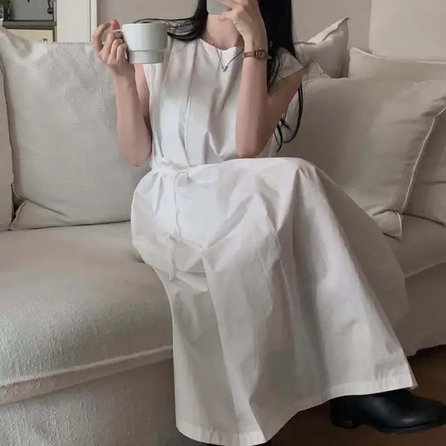 시원한 스타일의 무소매 원피스 상세 이미지 34