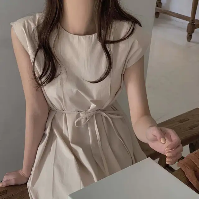 시원한 스타일의 무소매 원피스 상세 이미지 43