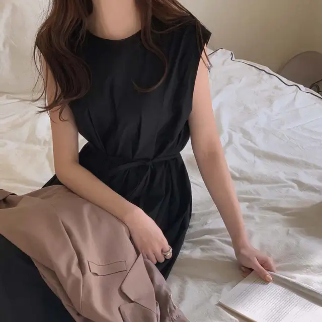 시원한 스타일의 무소매 원피스 상세 이미지 68