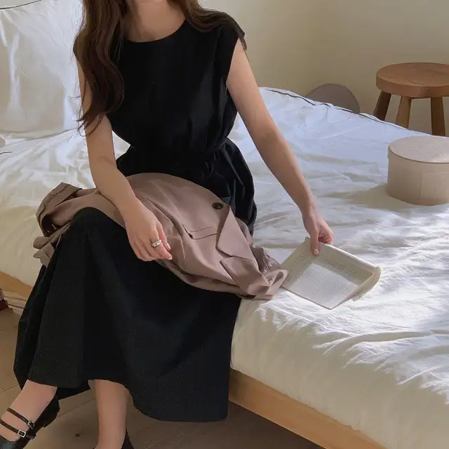 시원한 스타일의 무소매 원피스 상세 이미지 69