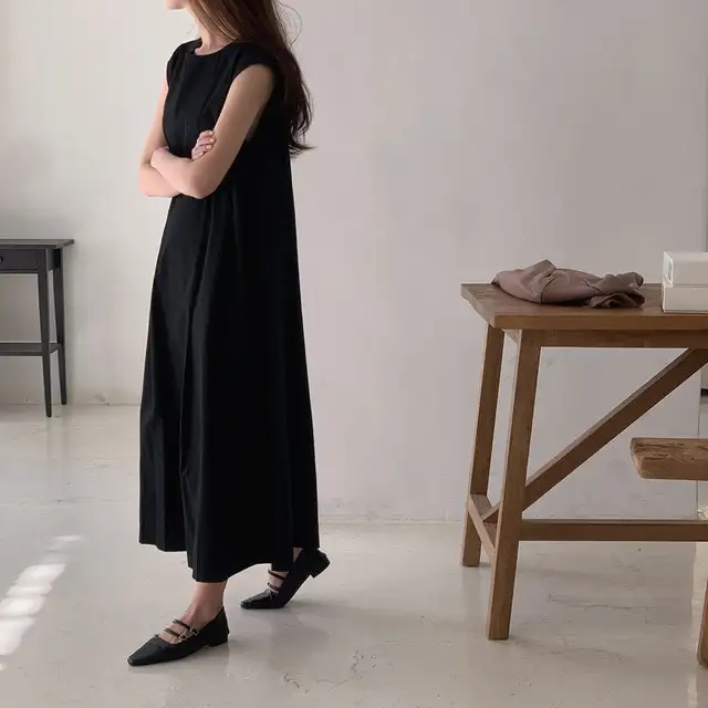 시원한 스타일의 무소매 원피스 상세 이미지 84