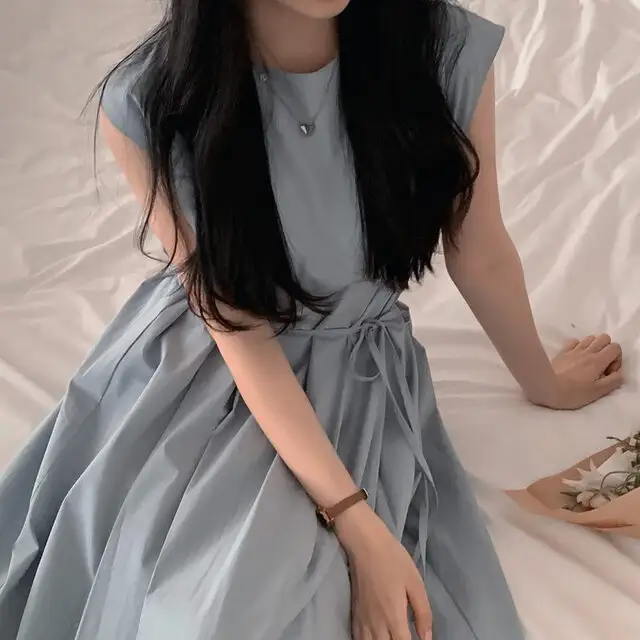 시원한 스타일의 무소매 원피스 상세 이미지 88