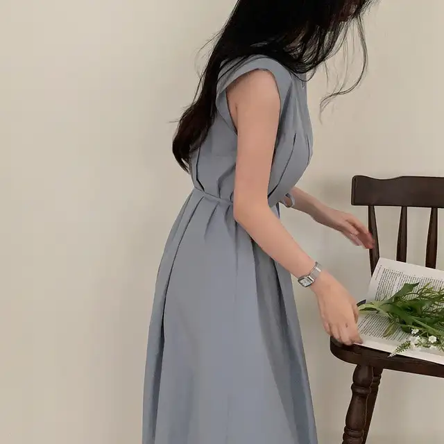 시원한 스타일의 무소매 원피스 상세 이미지 97