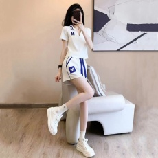 批发272#休闲<b class='q'>运动</b>套装女夏季<b class='q'>新款</b>时髦洋气高级感polo领短袖短裤两件套