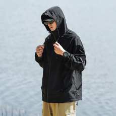 批发实拍<b class='q'>夏</b>季新款纳米邹面料UPF50+防晒衣户外防紫外线冰丝透气防晒服