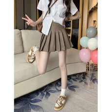 批发创峰全松紧+真口袋<b class='q'>百褶裙</b>女秋冬松紧高腰弹力短裙a字小个子