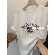 批发【特价纯棉】望远镜<b class='q'>米奇</b>短袖<b class='q'>t</b><b class='q'>恤</b>女2024春款新款休闲上衣
