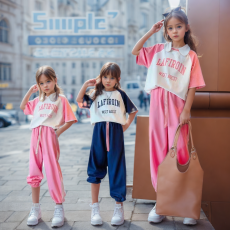 批发女童夏装套装2026新款薄款洋气短袖<b class='q'>儿童</b>夏季短裤休闲两件套