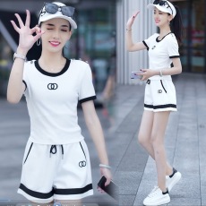 批发官图2026夏新款女士运动服套装休闲时尚短袖短裤两件套时髦小个子