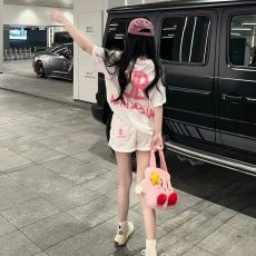 批发276#休闲运动套装女2026<b class='q'>夏季</b>新款短袖短裤学生时尚跑步服两件套