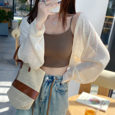 批发披肩外搭女防晒开衫夏季薄款罩衫小坎肩外套短款<b class='q'>针织</b>上衣空调衫