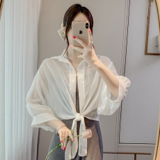 批发已出货小披肩外套女2026春夏新款百搭雪纺防晒衣超薄短款外搭开衫