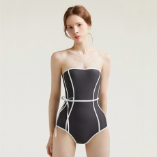 批发时尚简约新款女士连体吊带款式比基尼泳衣潜水度假游泳衣