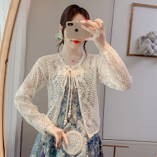 批发已出货 2026春夏季新款防晒蕾丝<b class='q'>开衫</b><b class='q'>外</b><b class='q'>搭</b>度假风编织镂空短款小衫