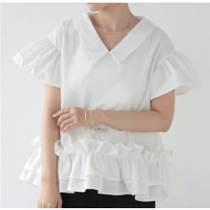 批发海量上阿里会投诉建议上淘宝 <b class='q'>时尚</b>女珍珠拼接女衬衫 娃娃领