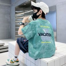 批发<b class='q'>男</b><b class='q'>童</b><b class='q'>短袖</b><b class='q'>夏季</b>中<b class='q'>大</b><b class='q'>童</b>2025新款儿<b class='q'>童</b>嘻哈扎染半袖夏装衣服<b class='q'>男</b>孩上衣潮