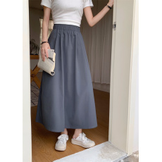 批发实拍 新款高腰显瘦垂感A字裙慵懒风<b class='q'>百搭</b>半身休闲气质中长款山本裙