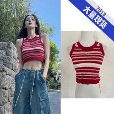 批发古力娜扎同款夏季新款美式复古背心小吊带<b class='q'>街头</b>辣妹风露脐短款上衣